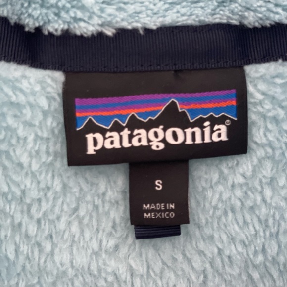 Patagonia Light Blue Fleece Quarter-Snap - Picture 3 of 4